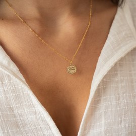Collier signe astro doré  - verseau