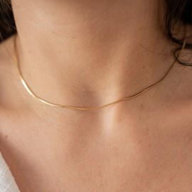 Collier ajustable doré - chaine serpent