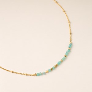 Collier message je t'aime maman - bleu
