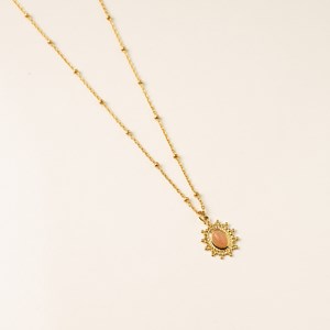 Collier soleil doré pierre de soleil