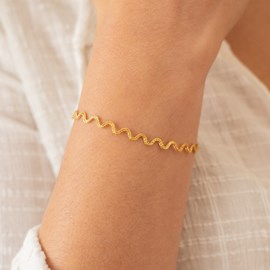 Bracelet doré - chaine vague
