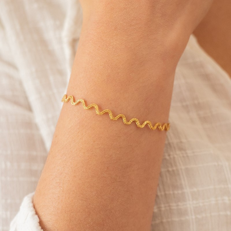 Bracelet doré - chaine vague