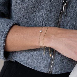 Bracelet doré - maille escargot