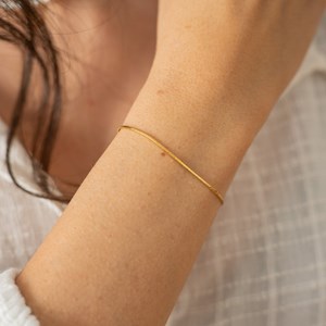 Bracelet doré - chaine serpent