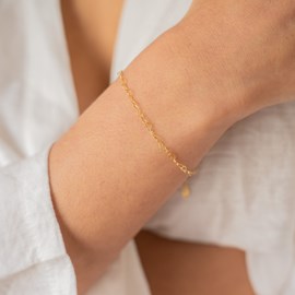 Bracelet doré - chaine cœurs