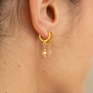 Créole dorée - perle rose