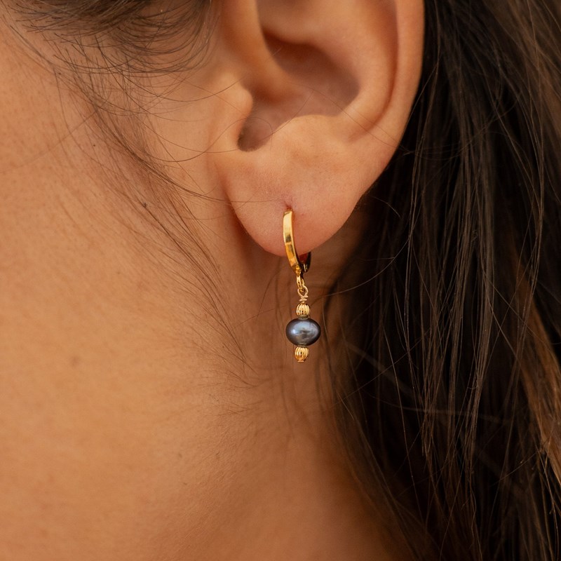 L'Atelier Du Marais - Paris - Créole dorée - perle bleue