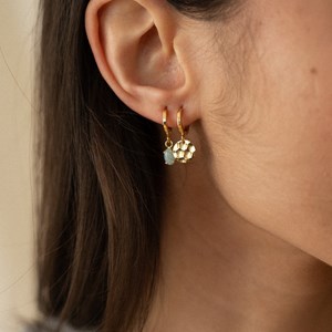 Créole dorée dormeuse - médaille