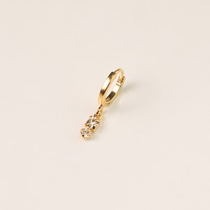 Créole dormeuse - cristal blanc