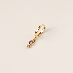 Créole dormeuse - cristal lilas