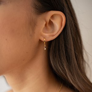 Créole dormeuse - cristal violet