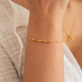 Bracelet message orange - je t'aime