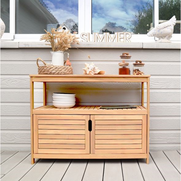 Beau Rivage - Desserte de jardin en bois tera