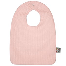 Bavoir en coton nid d'abeille rose dès