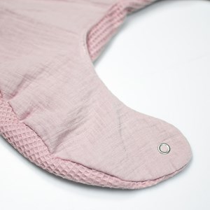 Bavoir coton nid d'abeille rose dès la