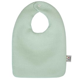 Bavoir en coton nid d'abeille vert dès