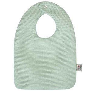 Bavoir coton nid d'abeille vert dès la