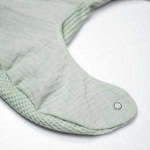 Bavoir coton nid d'abeille vert dès la