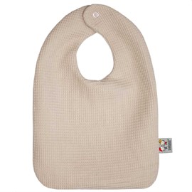 Bavoir en coton nid d'abeille beige dès
