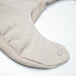 Bavoir coton nid d'abeille beige dès la