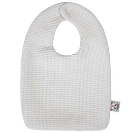 Bavoir coton nid d'abeille gris clair