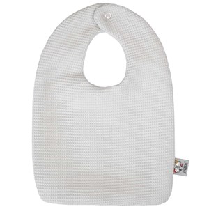 Bavoir coton nid d'abeille gris clair