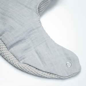 Bavoir coton nid d'abeille gris clair