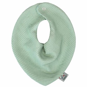 Bavoir bandana en nid d'abeille vert