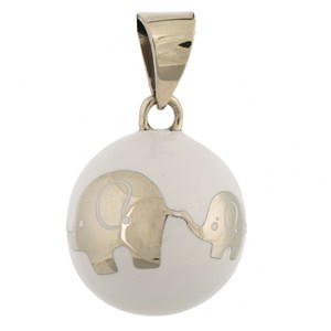Bola de grossesse collier blanc taille