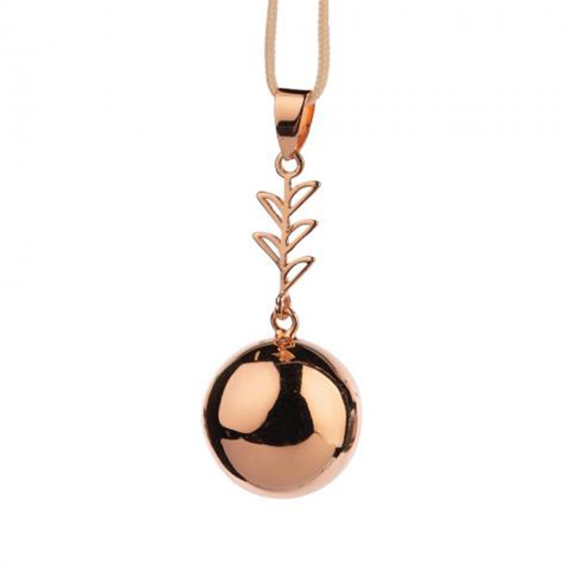 Bola grossesse collier feuille d'or rose