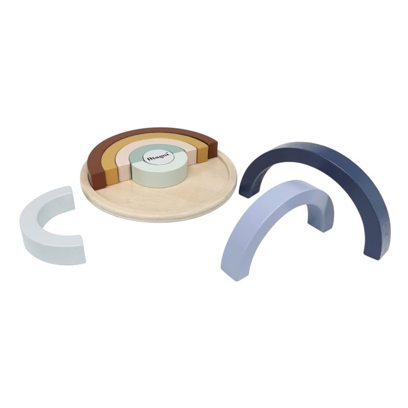 Jouet en bois puzzle arc-en-ciel - (Magni) - Image 3