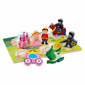 Puzzle bois bébé princesse chevalier