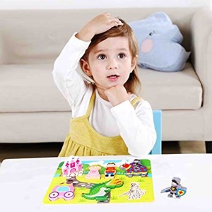 Puzzle bois bébé princesse chevalier