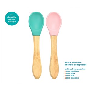 Cuillères pour bébé – lot de 2 pcs rose