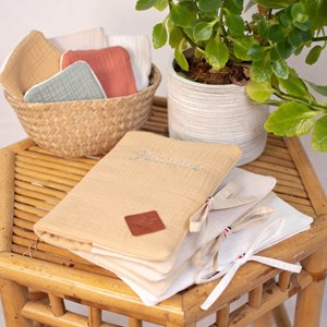 Protège carnet santé gaze coton jeanne