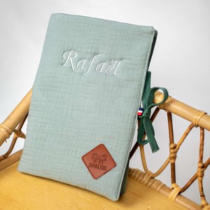 Protège carnet santé gaze coton jeanne