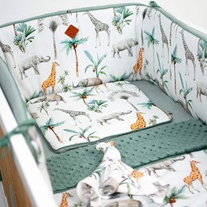 Tour de lit universel gaze coton safari