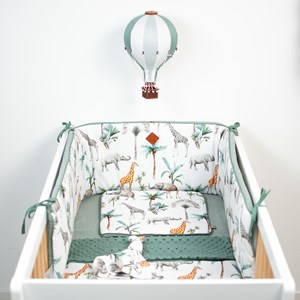 Tour de lit universel gaze coton safari