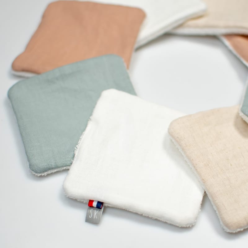 Lingettes bébé lavables en lin 8 (Sevira Kids) - Image 3