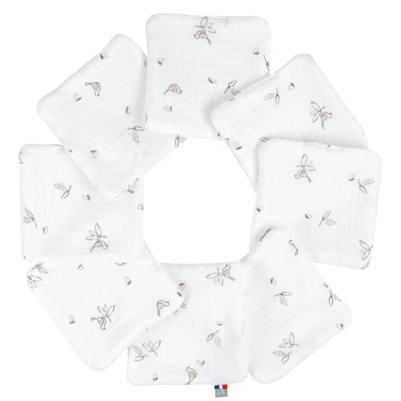 Lingettes bébé lavables 8 pièces melody (Sevira Kids) - Couverture