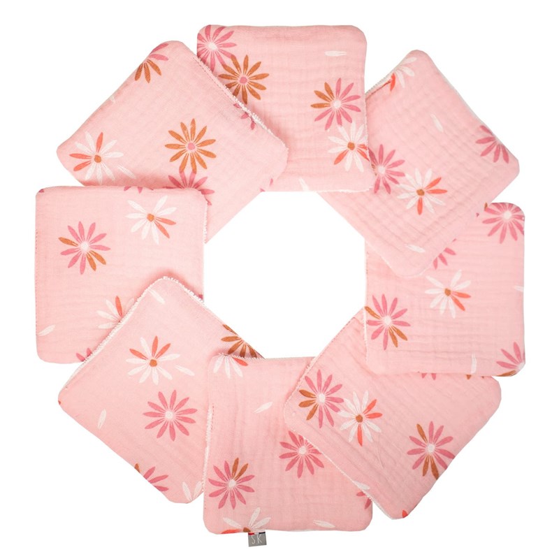 Lingettes lavables 8 pièces en gaze de