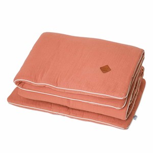 Couette en gaze de coton terracotta 140