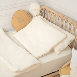 Couette et oreiller prêt à dormir écru