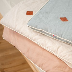 Couette oreiller lin prêt à dormir écru