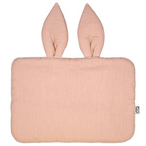 Oreiller extra plat lapin en lin pêche