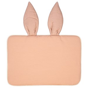 Oreiller extra plat lapin en lin pêche