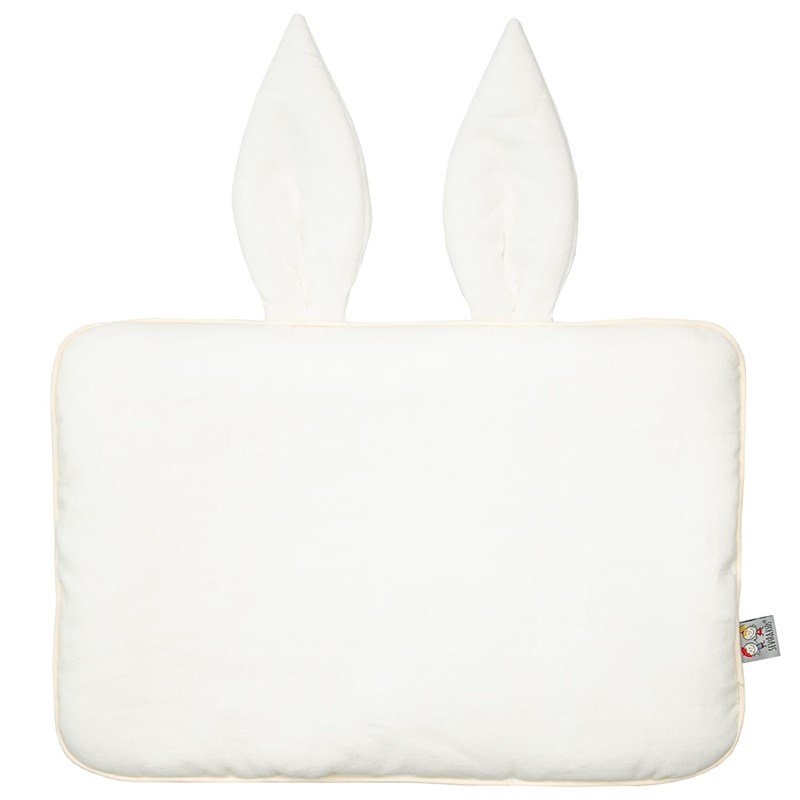 Oreiller extra plat lapin en lin écru