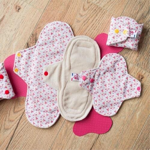La Week'Up - Serviette hygiénique lavable motifs