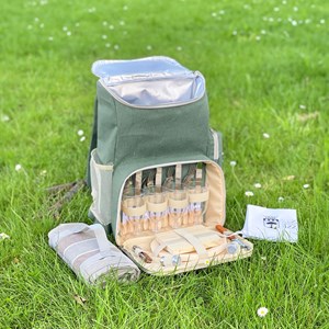 Sac à dos pique-nique vert kaki 4p