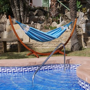 Hamac avec support bois latino l malaga